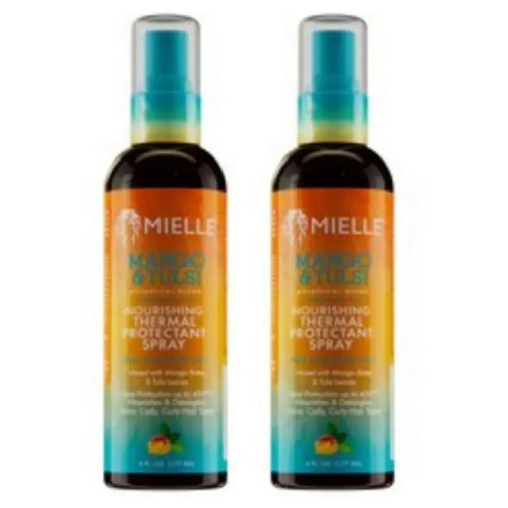 Mielle Mango & Tulsi 2Pk Botanical Blend Hair‎ Nourishing Thermal Protectant 6oz